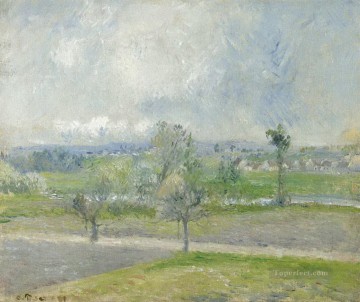 カミーユ・ピサロ Painting - オワーズの雨の影響近くのヴァルヘルメイル 1881年 カミーユ・ピサロ